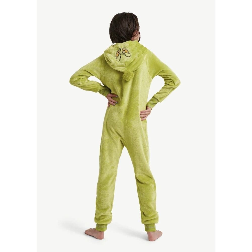 The Grinch x Justice One Piece Pajamas PJ Size 12-14 Girls Christmas Costume Kid - Picture 11 of 16